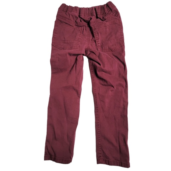 (B) Burgundy (5T) Boys Pants - Picture 4 of 7